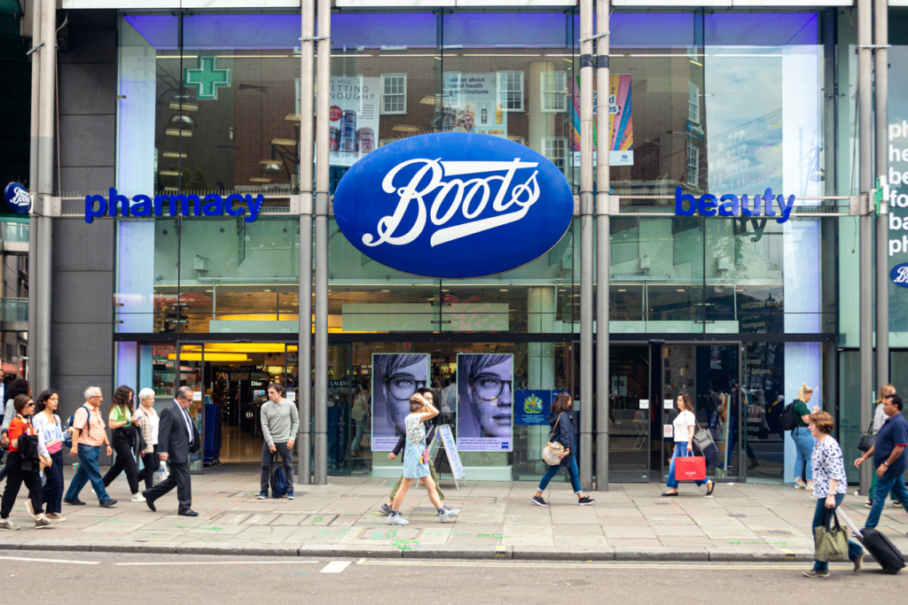 Farmacia de Boots en el Reino Unido