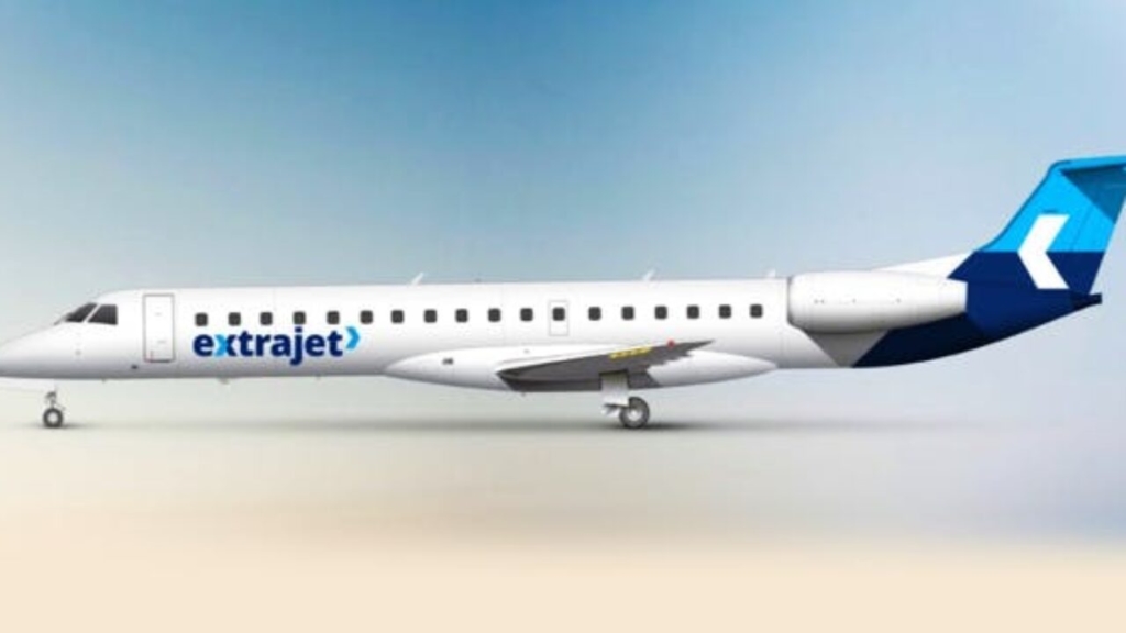 Recreación del Embraer dela aerolínea regional Extrajet