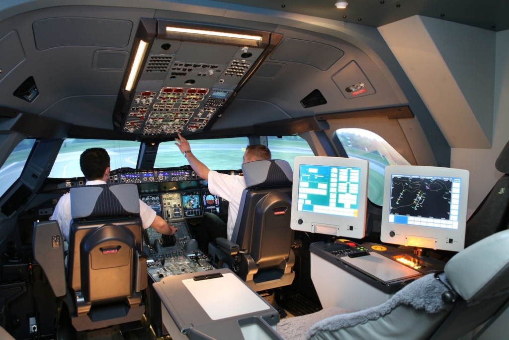 Simulador de un Airbus A380