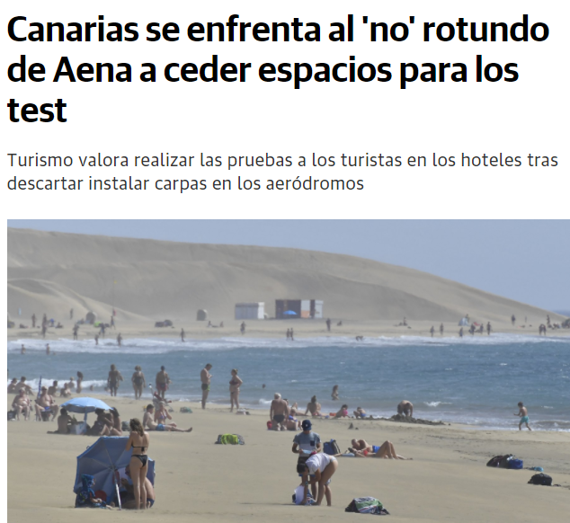 Noticias de aerolíneas. Noticias de turismo. Noticias de aeropuertos. Aena niega espacio a Canarias.