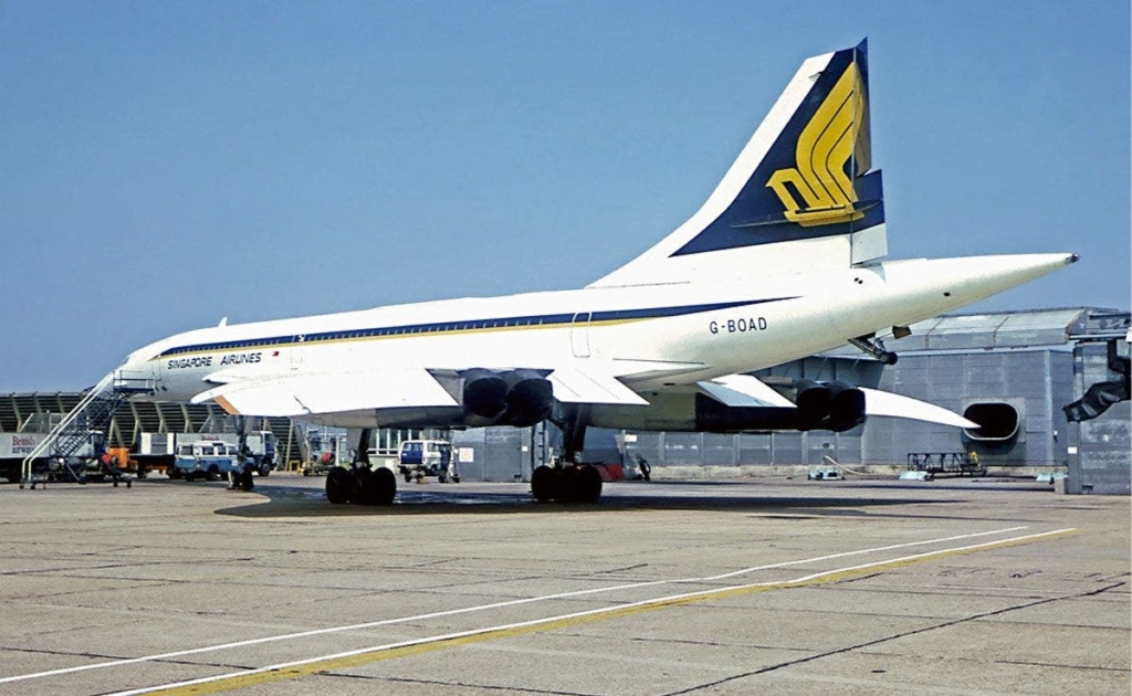 Concorde con los colores de Singapore Airlines