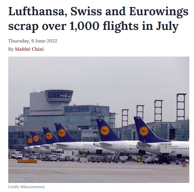 noticia sobre la cancelación de vuelos en Alemania