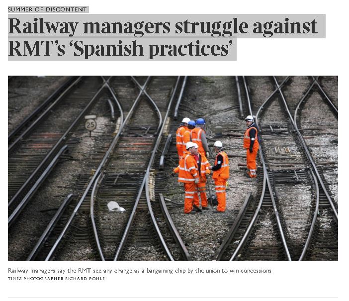 Noticia aparecida en The Times sobre spanish practices