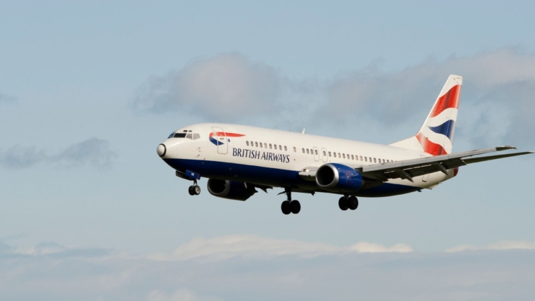 Airbus de British Airways aterrizando